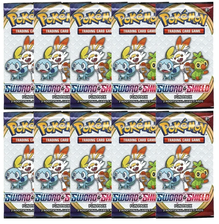 10st Pokemon Sword & Shield Fun Packs