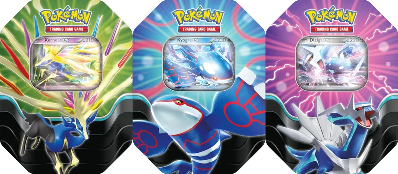 Pokemon Spring Tin 2025 Azure Legends Tin (4 boosters)