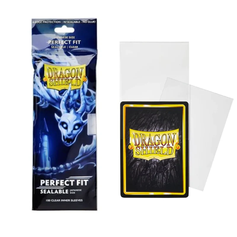 Dragon Shield Japanese Size Perfect Fit Sealable Inner Sleeves Clear (100 Sleeves)