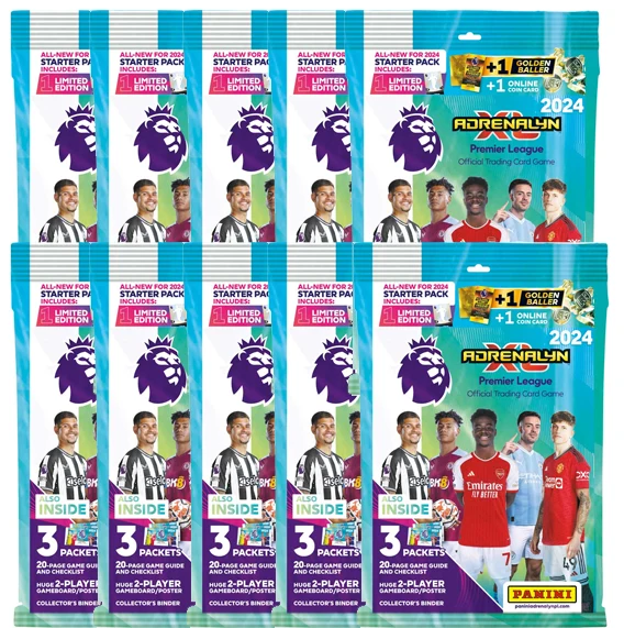 10st Panini Premier League 2024 Adrenalyn Starter Pack Fotbollskort & pärm