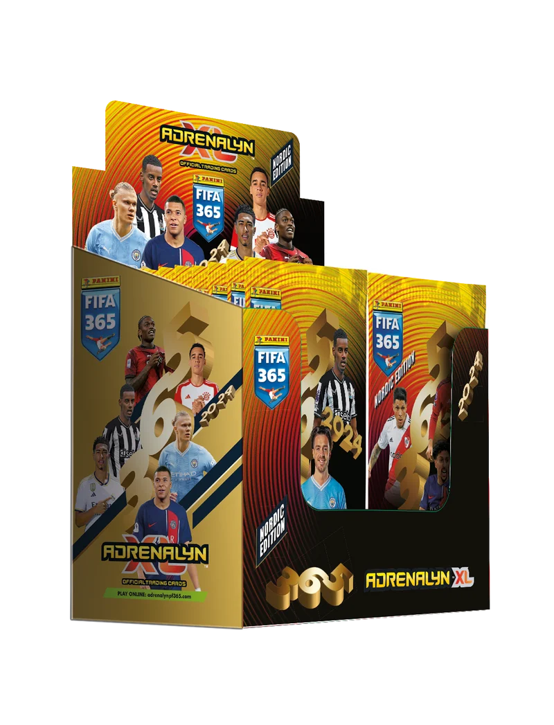 Panini Adrenalyn XL FIFA 365 2024 Booster Box - Fotbollskort (50-pack)