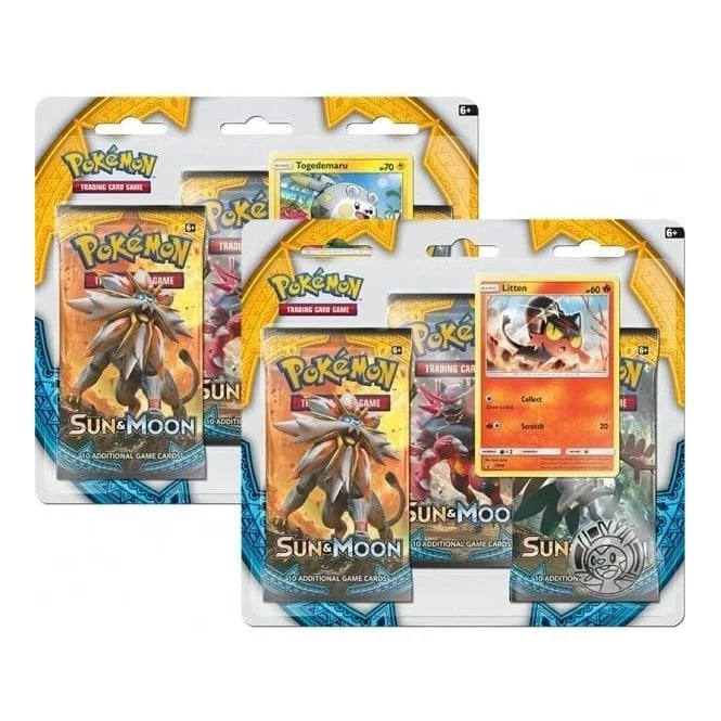 Pokemon Sun & Moon 3-Pack Blister