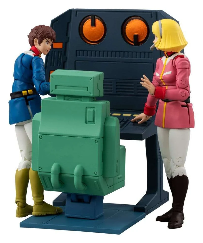 Mobile Suit Gundam G.M.G. Collection EX Diorama White Base Bridge Radio Operator Desk Set 10 cm (med gåva)
