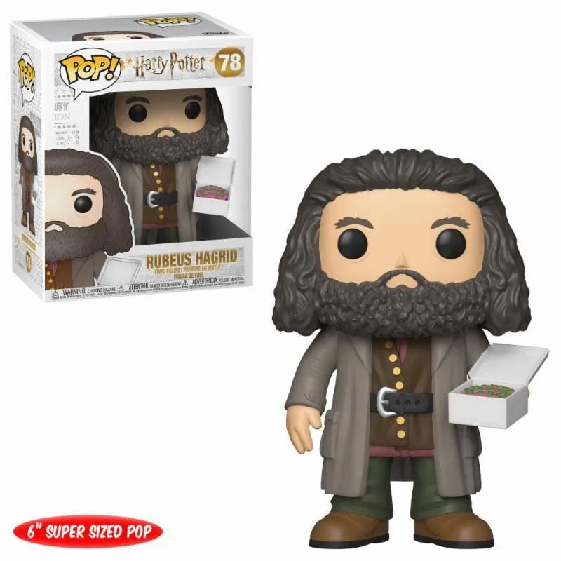 Harry Potter Super Sized POP! Movies Figur Hagrid med Tårta 14 cm