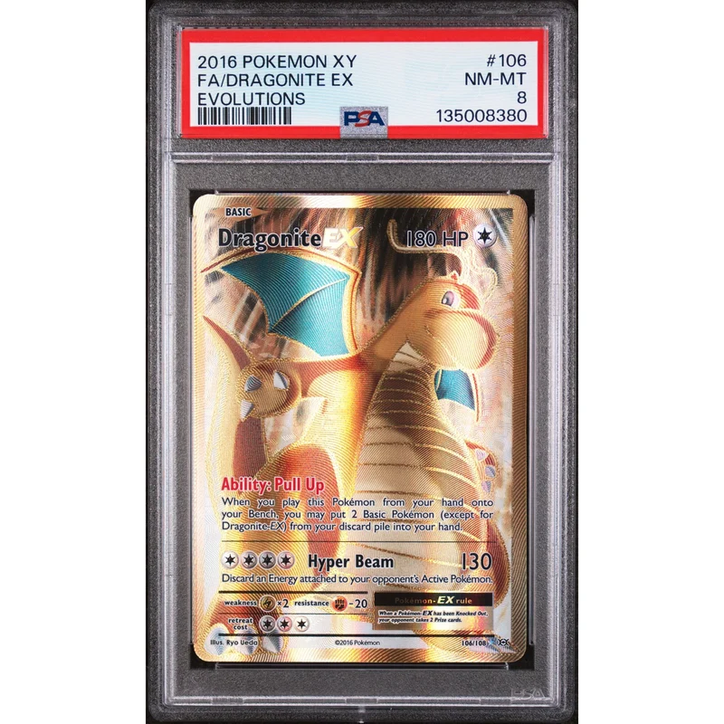Pokémon TCG: Dragonite Ex #106 PSA 8 - Evolutions