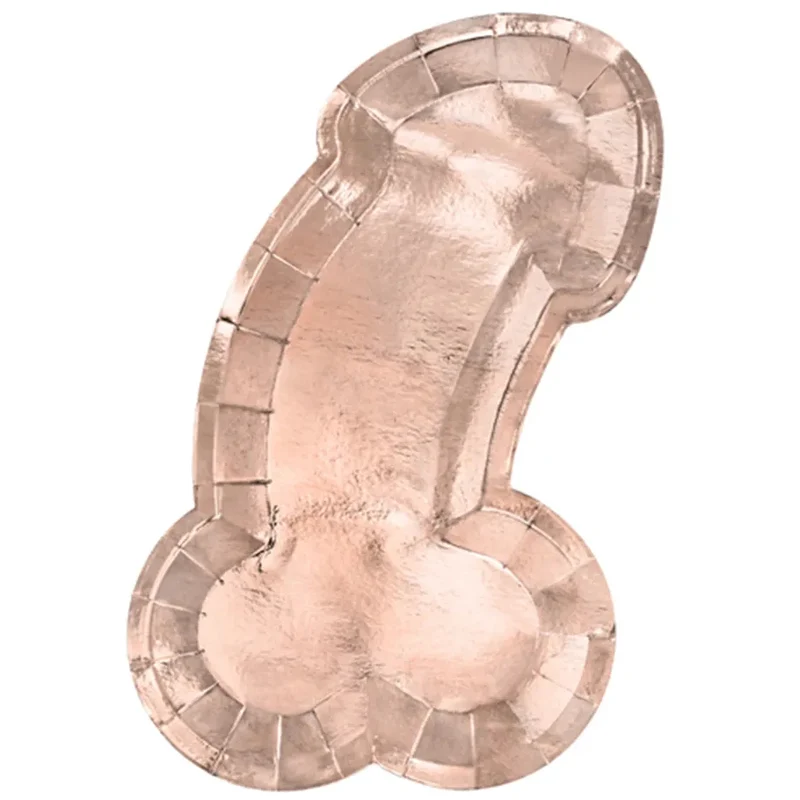Tallrik, penis roséguld 26x15 cm 6 st
