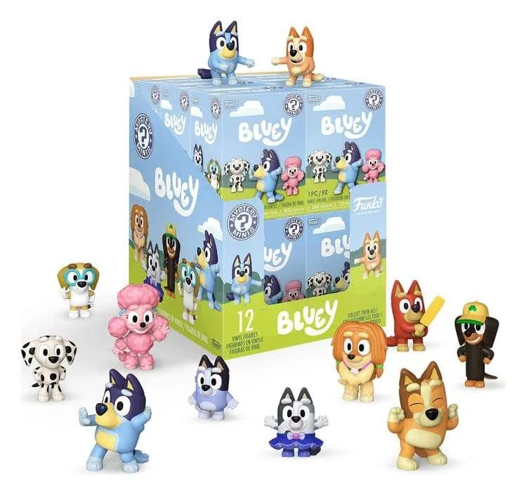 Bluey Mystery Mini Figures 5 cm – Bluey display med 12 blindboxar