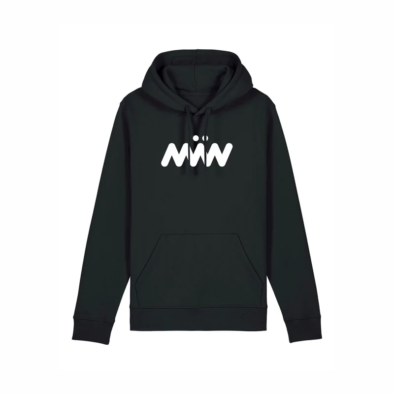 Ekologisk hoodie med stor logotyp