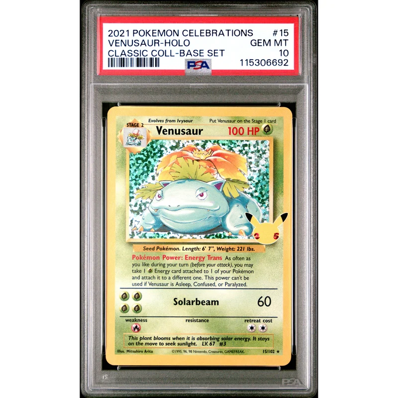 Pokémon TCG: Venusaur Holo #15 PSA 10 - Celebrations