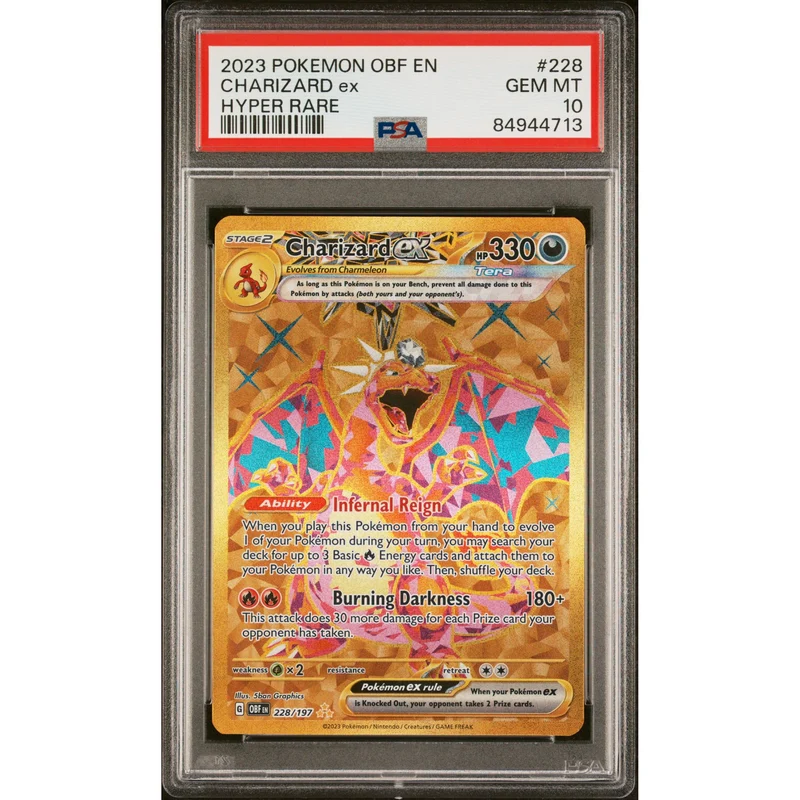 Pokémon TCG: Charizard Ex #228 PSA 10 - Obsidian Flames