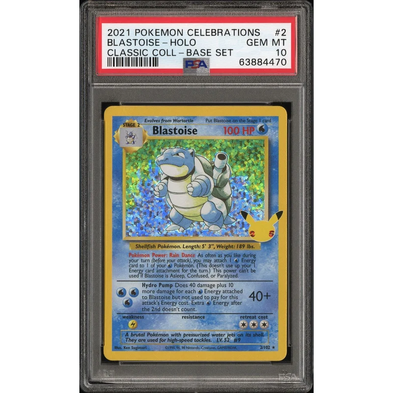 Pokémon TCG: Blastoise Holo #2 PSA 10 - Celebrations