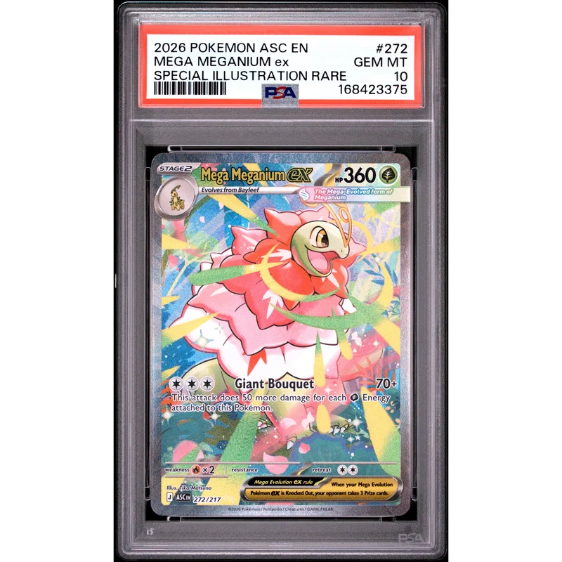 Pokémon TCG: Mega Meganium Ex #272 PSA 10 - Ascended Heroes