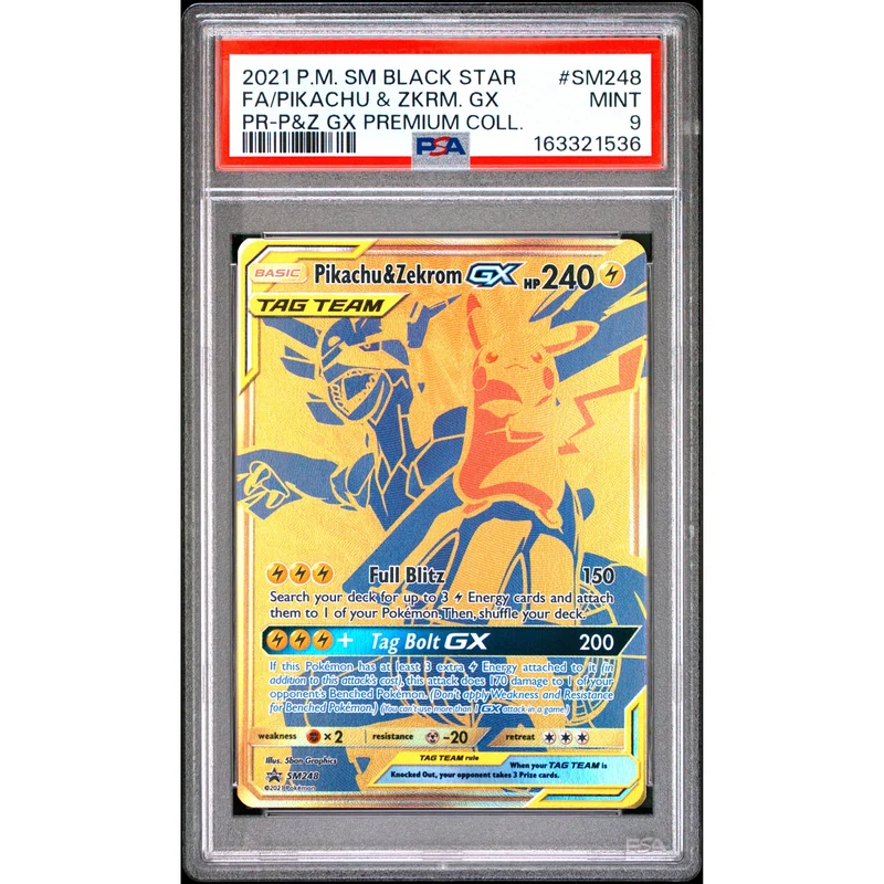 Pokémon TCG: Pikachu & Zekrom Gx #SM248 PSA 9 - SM Black Star Promos