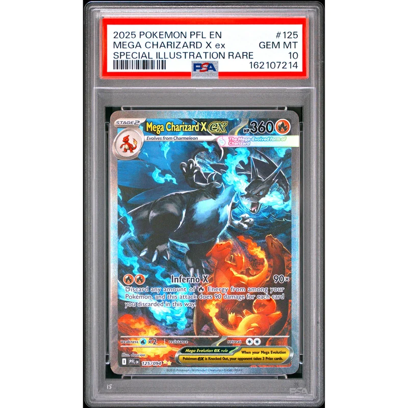 Pokémon TCG: Mega Charizard X Ex #125 PSA 10 - Phantasmal Flames