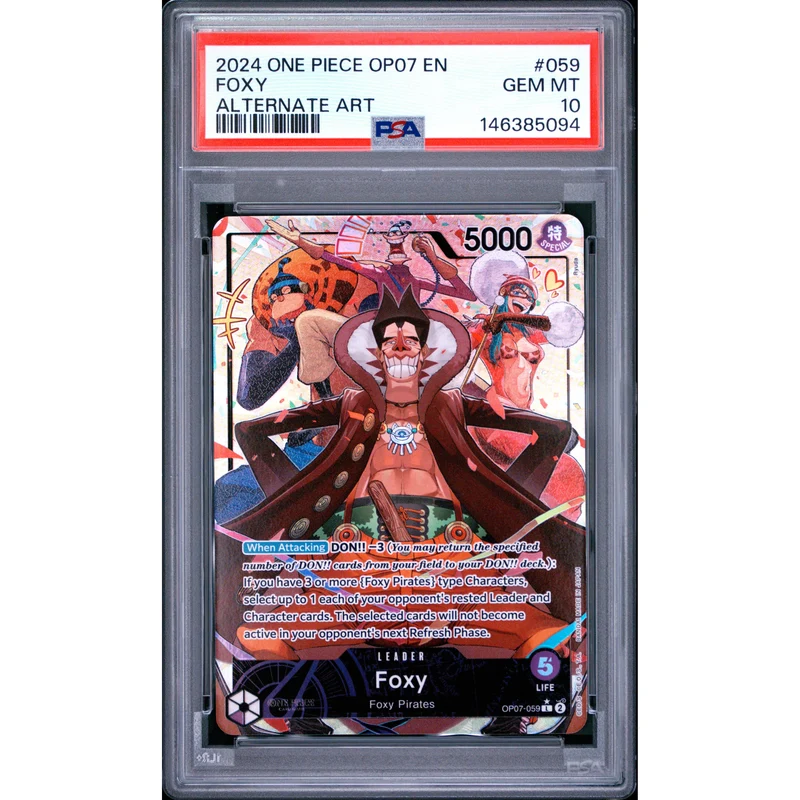 One Piece TCG: Foxy #059 PSA 10
