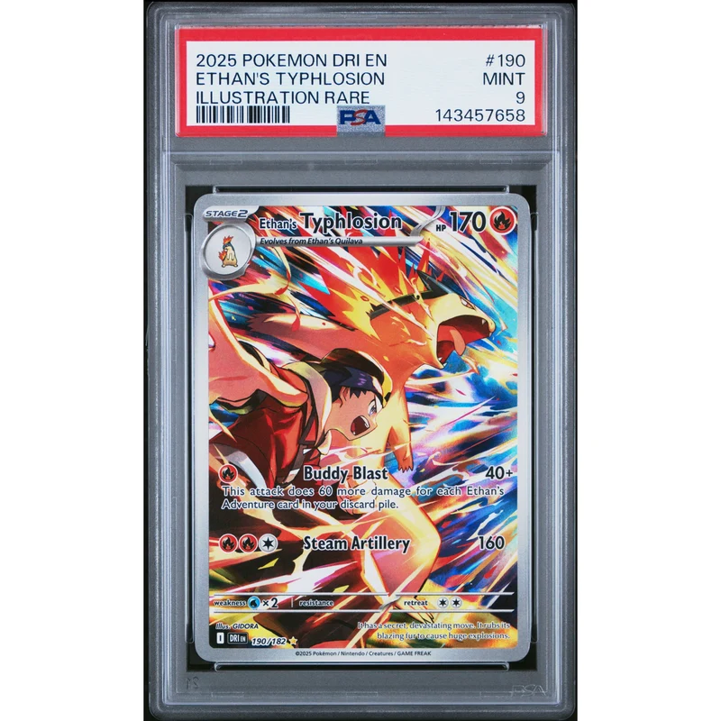 Pokémon TCG: Ethan's Typhlosion #190 PSA 9 - Destined Rivals