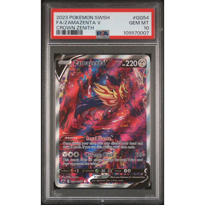Pokémon TCG: Zamazenta V #GG54 PSA 10 - Crown Zenith