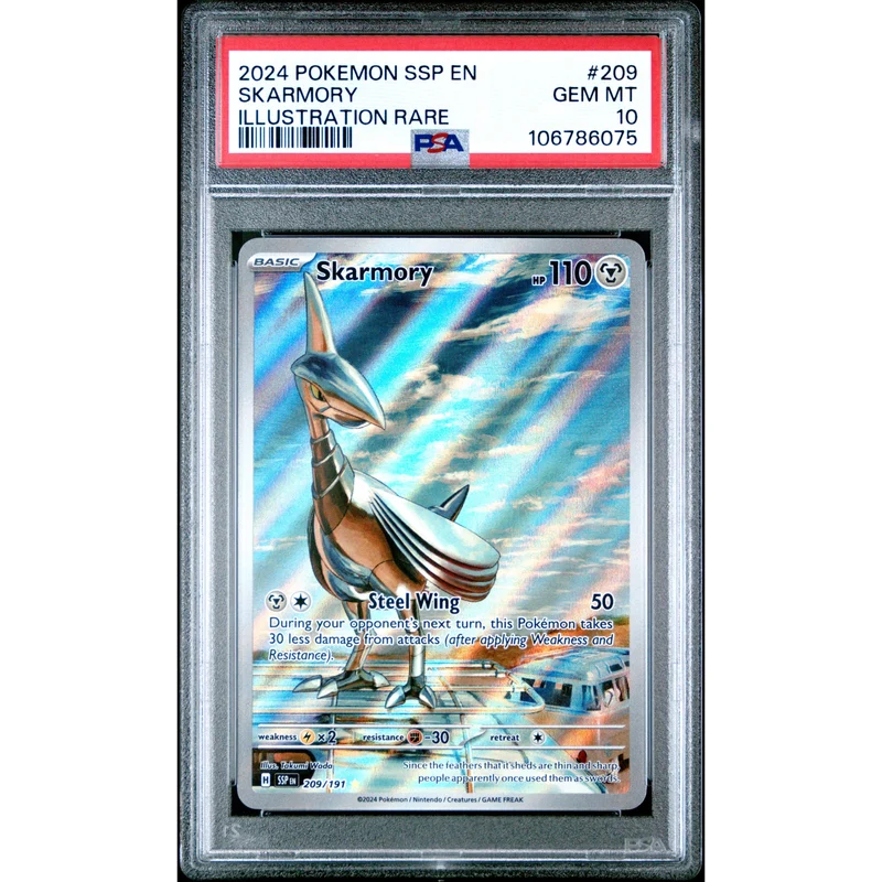 Pokémon TCG: Skarmory #209 PSA 10 - Surging Sparks