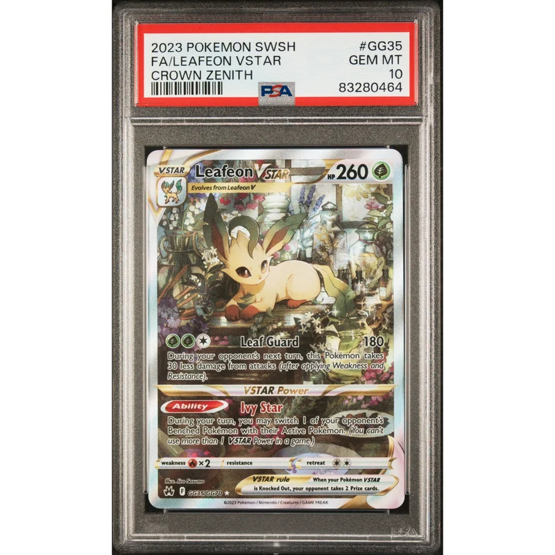 Pokémon TCG: Leafeon Vstar #GG35 PSA 10 - Crown Zenith