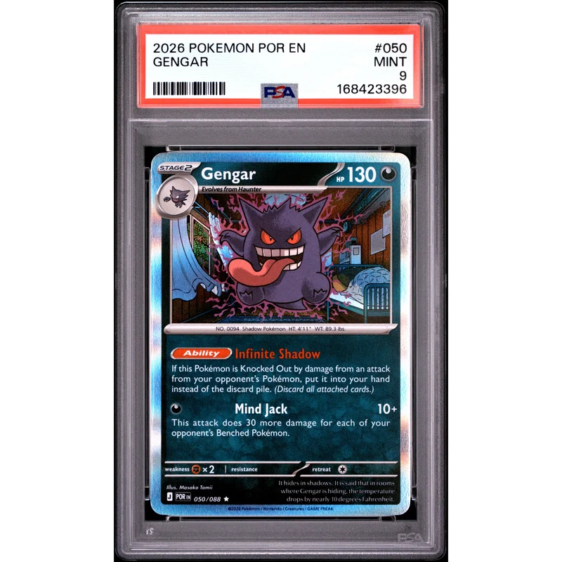 Pokémon TCG: Gengar #050 PSA 9 - Perfect Order