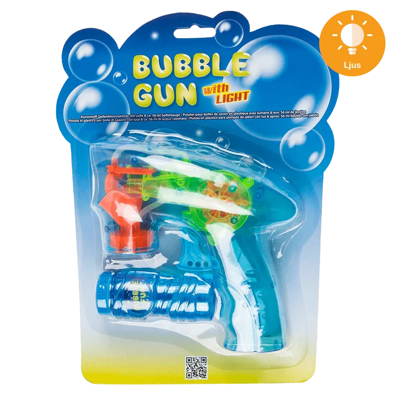 Såpbubbelpistol med LED, 15 cm