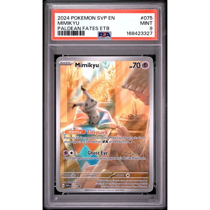 Pokémon TCG: Mimikyu #075 PSA 9 - Scarlet & Violet Black Star Promos