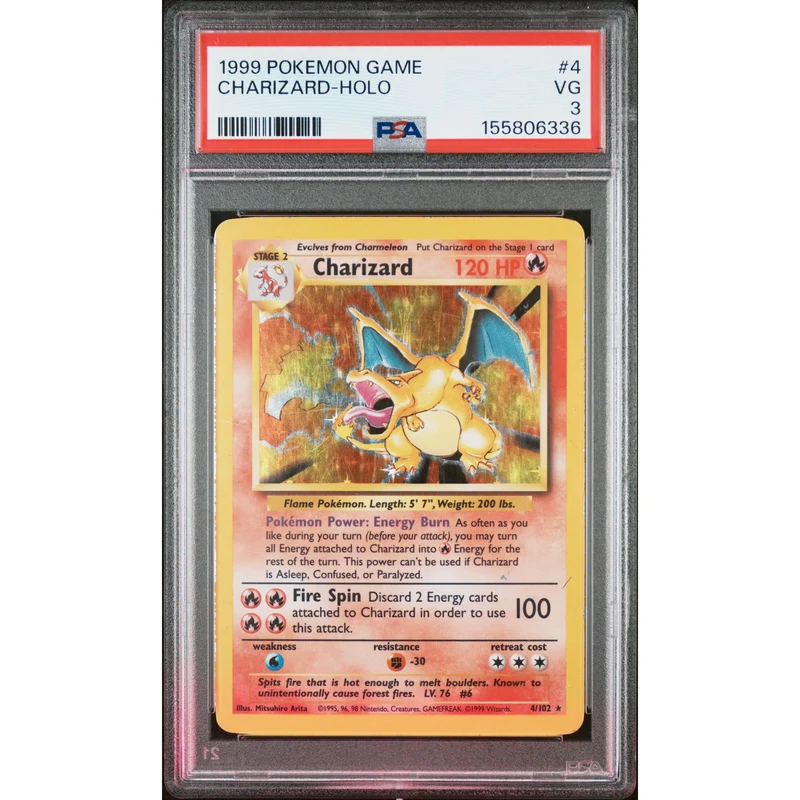 Pokémon TCG: Charizard Holo #4 PSA 3