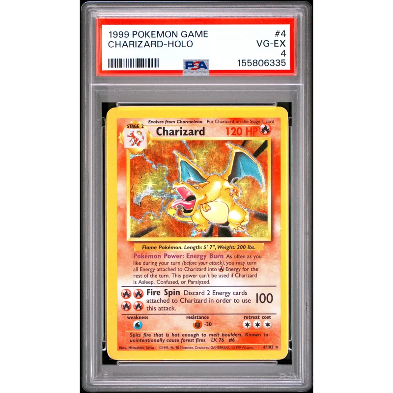 Pokémon TCG: Charizard Holo #4 PSA 4