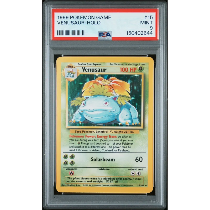 Pokémon TCG: Venusaur Holo #15 PSA 9