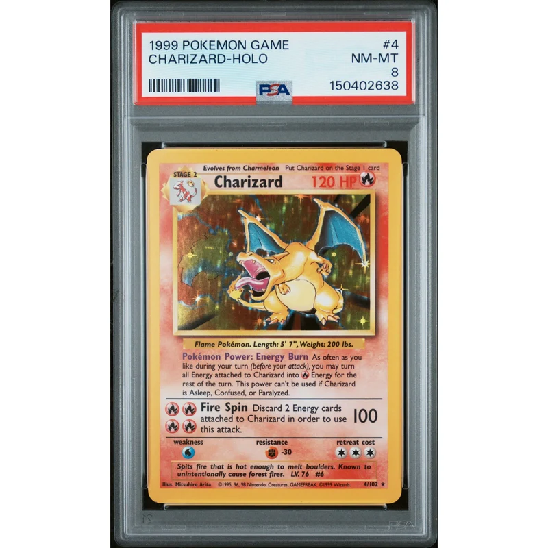Pokémon TCG: Charizard Holo #4 PSA 8