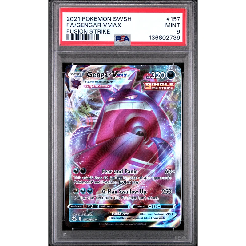 Pokémon TCG: Gengar Vmax #157 PSA 9 - Fusion Strike