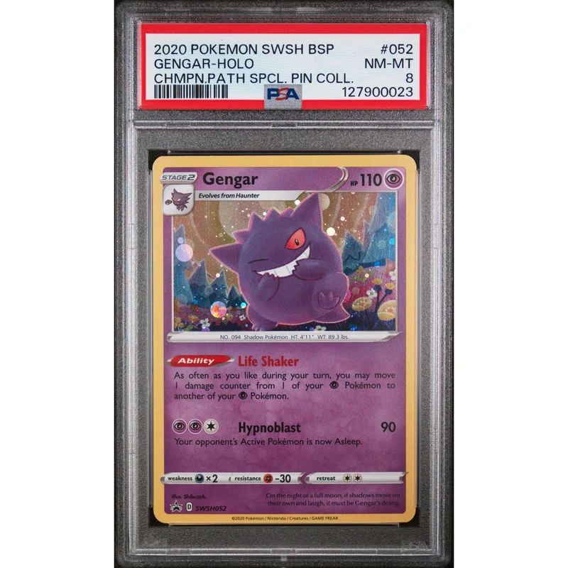 Pokémon TCG: Gengar Holo #052 PSA 8