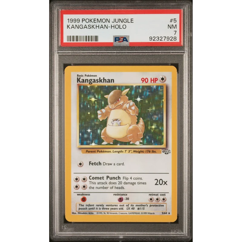 Pokémon TCG: Kangaskhan Holo #5 PSA 7 - Jungle