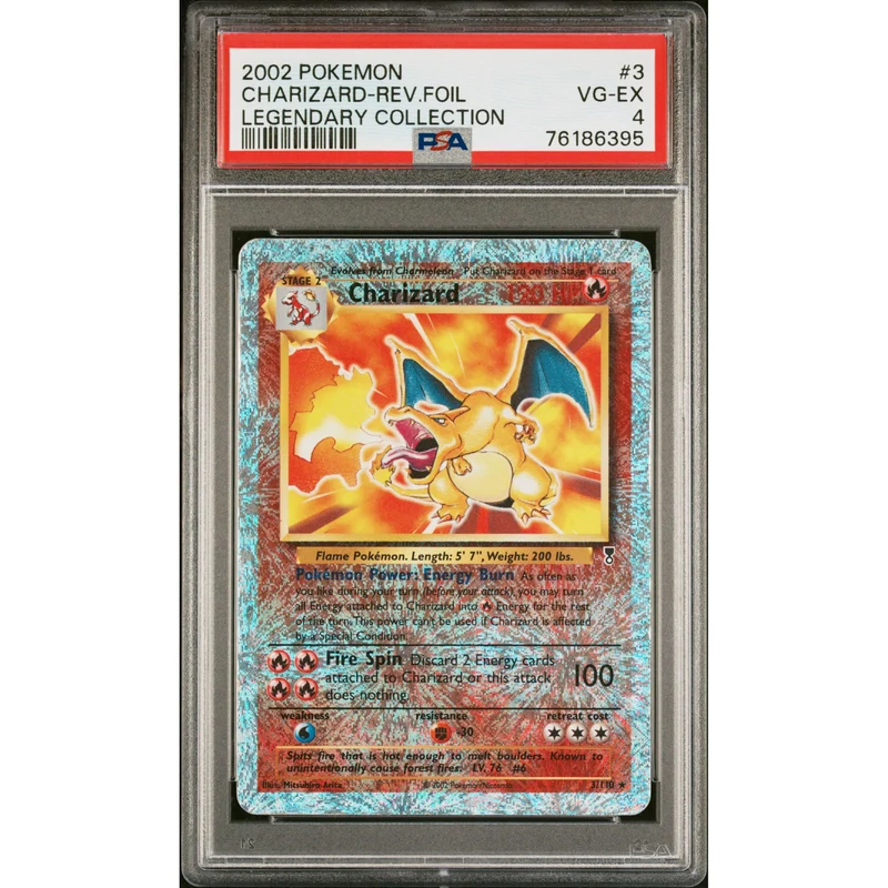 Pokémon TCG: Charizard Reverse Holo #3 PSA 4
