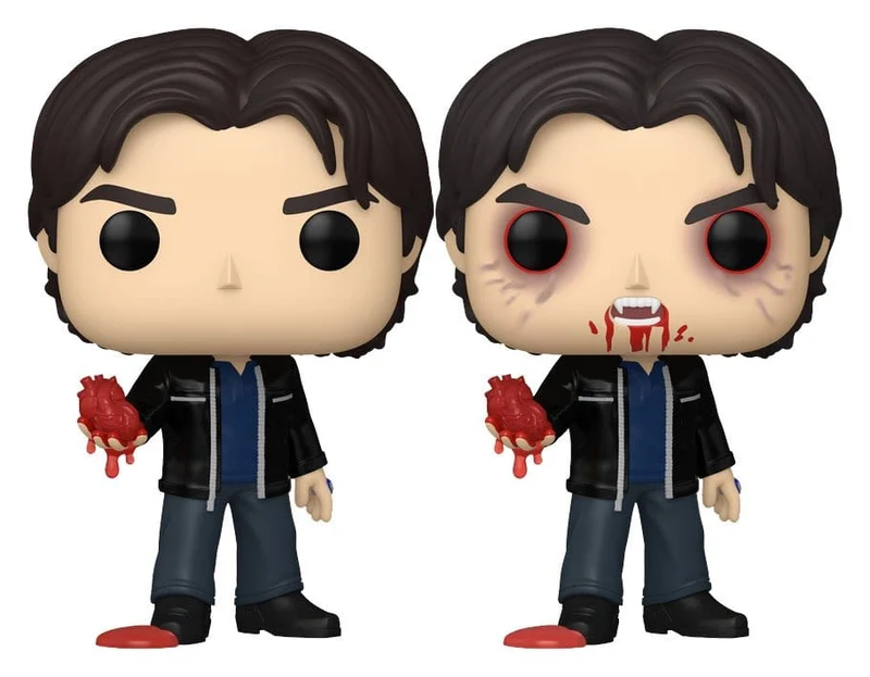 Vampire Diaries POP! Animation Vinylfigurer Damon med Chase 9 cm – Sortiment (6)