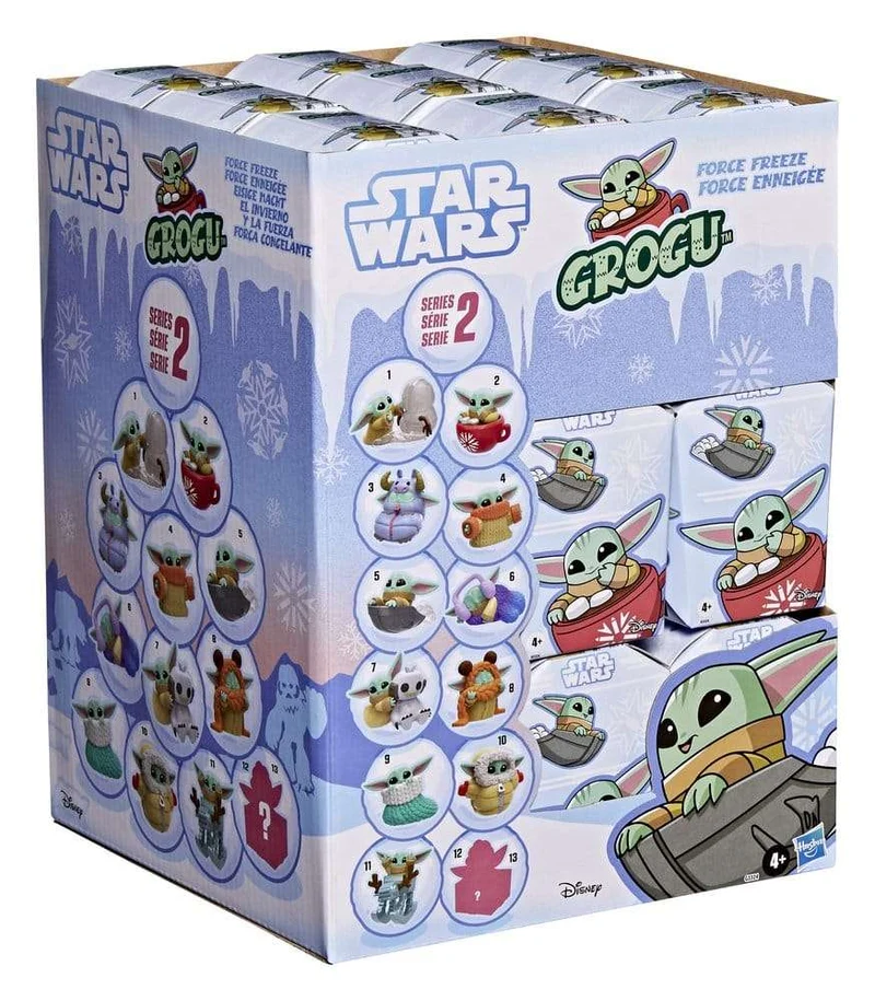 Star Wars Minifigurer 4 cm Grogu Force Freeze Series 2 Blind Box Display (24)
