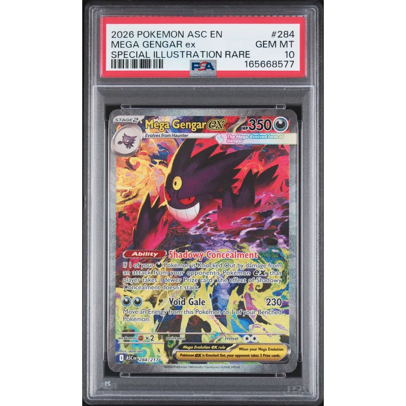 Pokémon TCG: Mega Gengar Ex #284 PSA 10 - Ascended Heroes