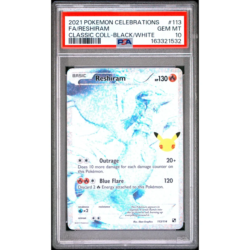 Pokémon TCG: Reshiram #113 PSA 10 - Celebrations