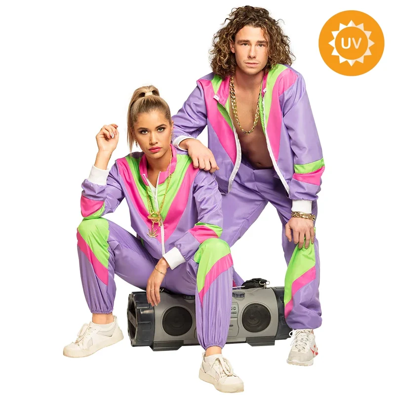 Träningsoverall, neon lila