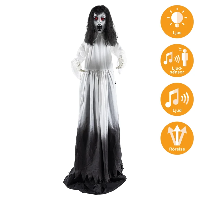 Prop animerad, ghost widow pop-up 185-225 cm