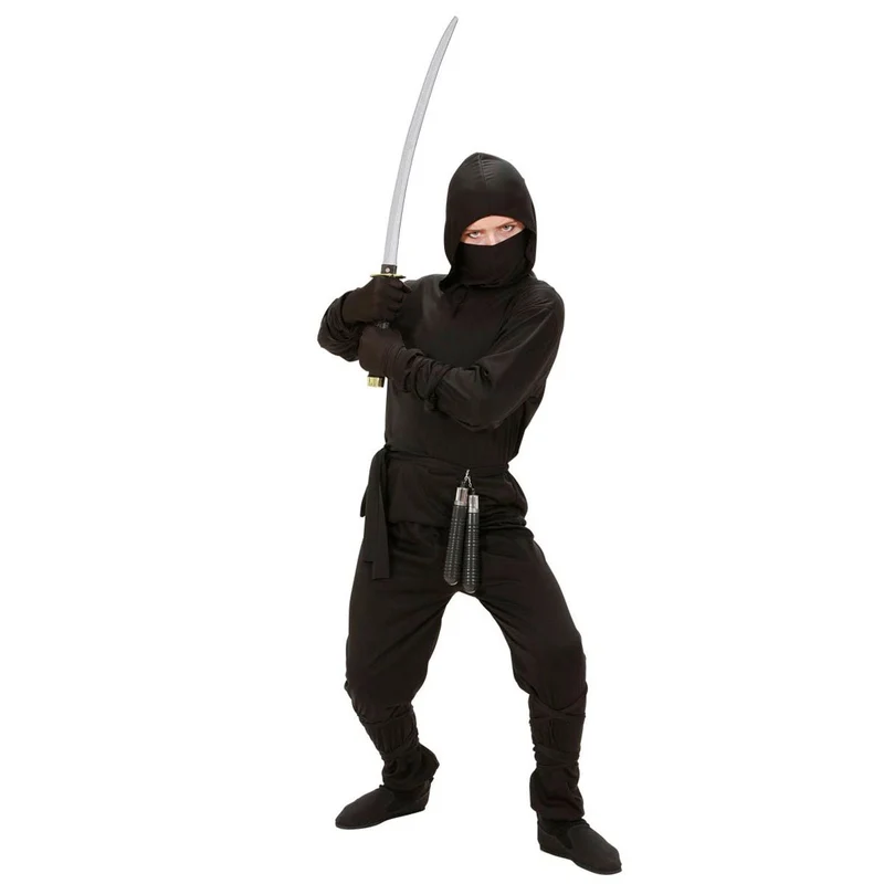 Barndräkt, ninja svart