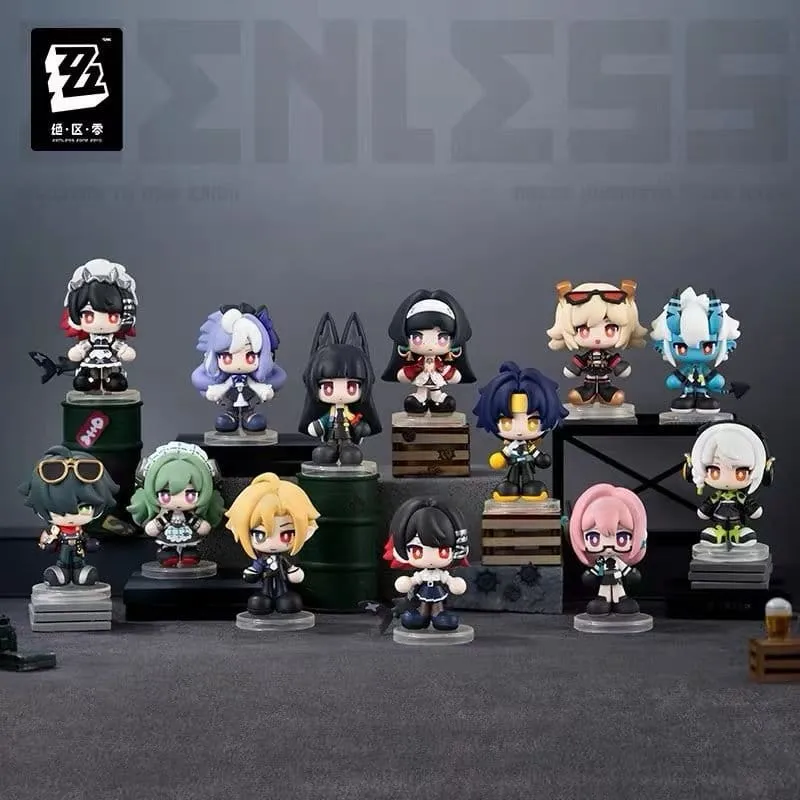 Zenless Zone Zero PVC-minifigurer Tiny Agents 8–10 cm Blind Box-display (12)