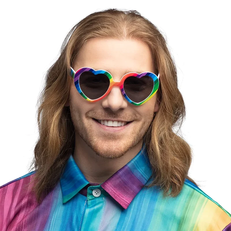 Glasögon, rainbow heart