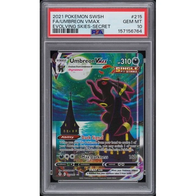 Pokémon TCG: Umbreon Vmax #215 PSA 10 - Evolving Skies