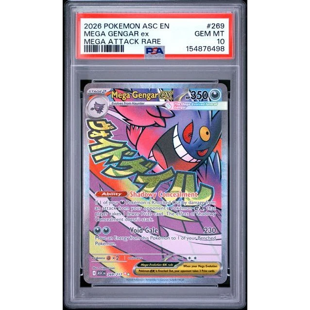 Pokémon TCG: Mega Gengar Ex #269 PSA 10 - Ascended Heroes