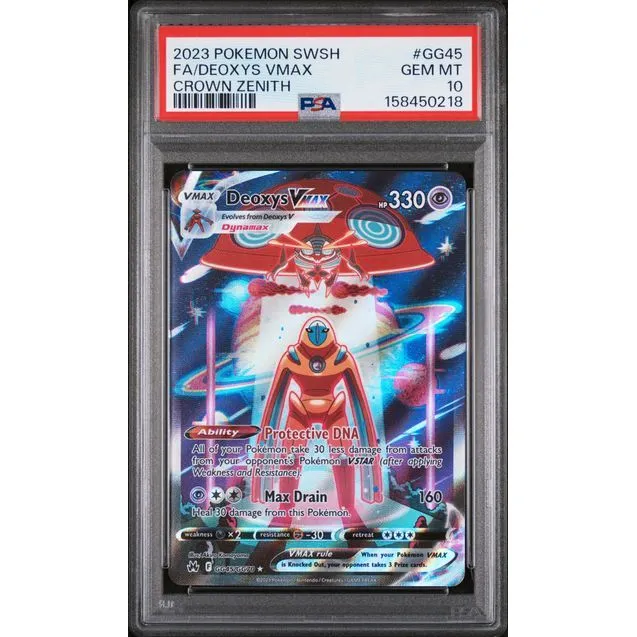 Pokémon TCG: Deoxys Vmax #GG45 PSA 10 - Crown Zenith