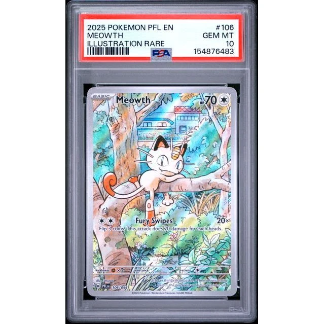 Pokémon TCG: Meowth #106 PSA 10 - Phantasmal Flames