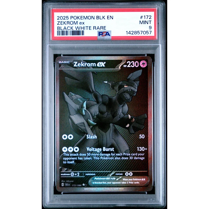 Pokémon TCG: Zekrom Ex #172 PSA 9 - Black Bolt