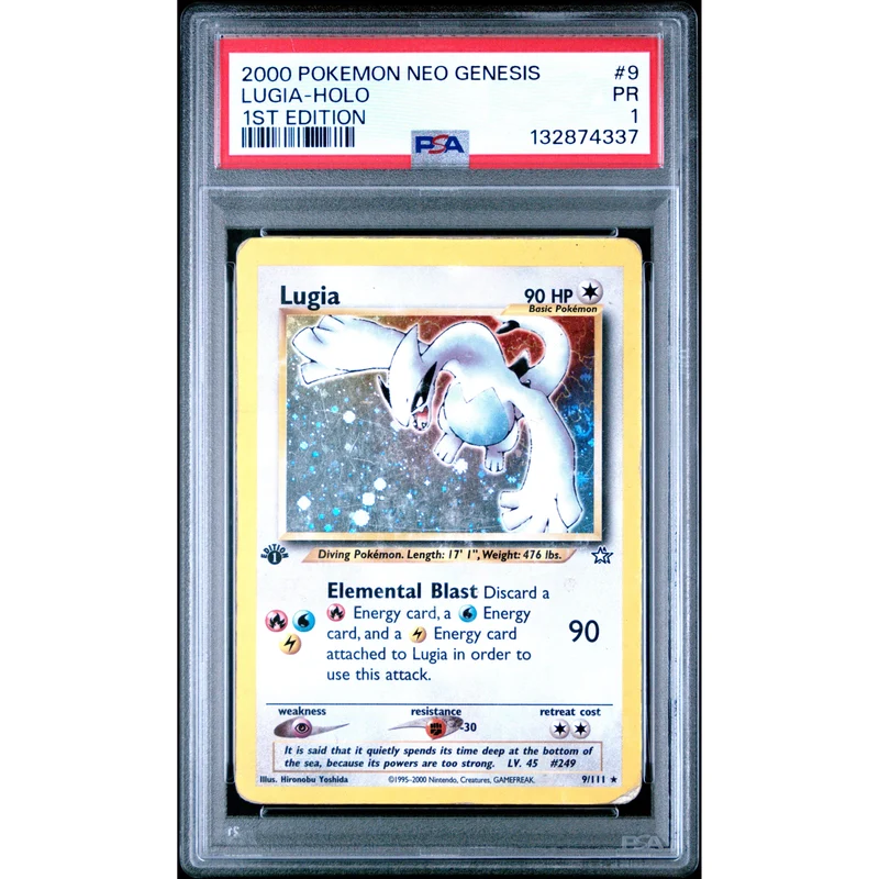 Pokémon TCG: Lugia #9 1st Edjtion PSA 1 Holo - Neo Genesis