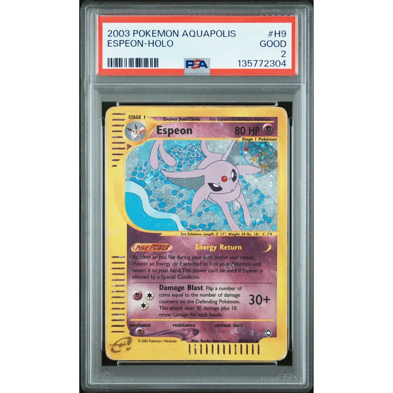 Pokémon TCG: Espeon H9 PSA 2 Holo - Aquapolis